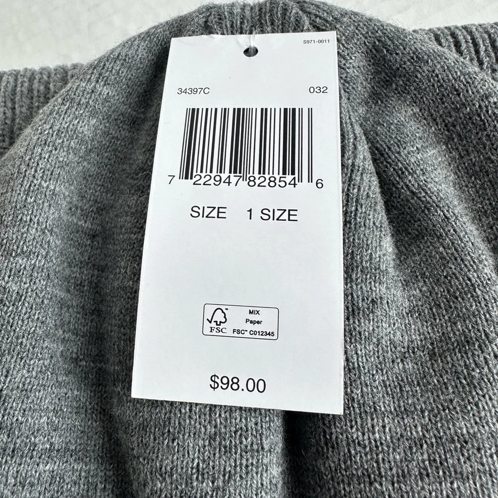 Michael Kors Gray Logo Beanie & Scarf Set | One Size | NWT | Winter Cold Weather